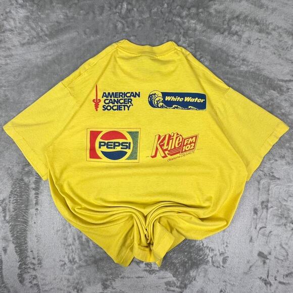 Vintage 80’s Screen Stars Great Oklahoma Duck Race Yellow Duck Graphic Tshirt XL - Picture 2 of 7